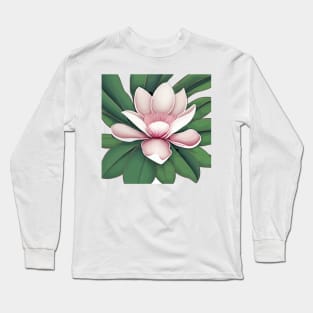 Large magnolia flower Long Sleeve T-Shirt